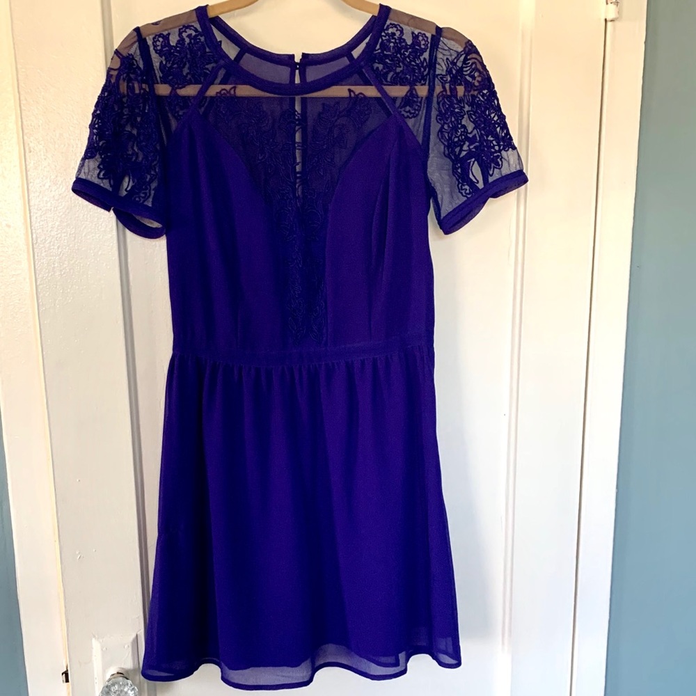 Blue mini dress